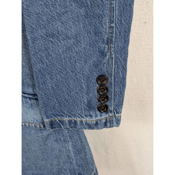Lauren Ralph Lauren Denim Blazer Blue Women's Size 4 - Picture 11 of 15